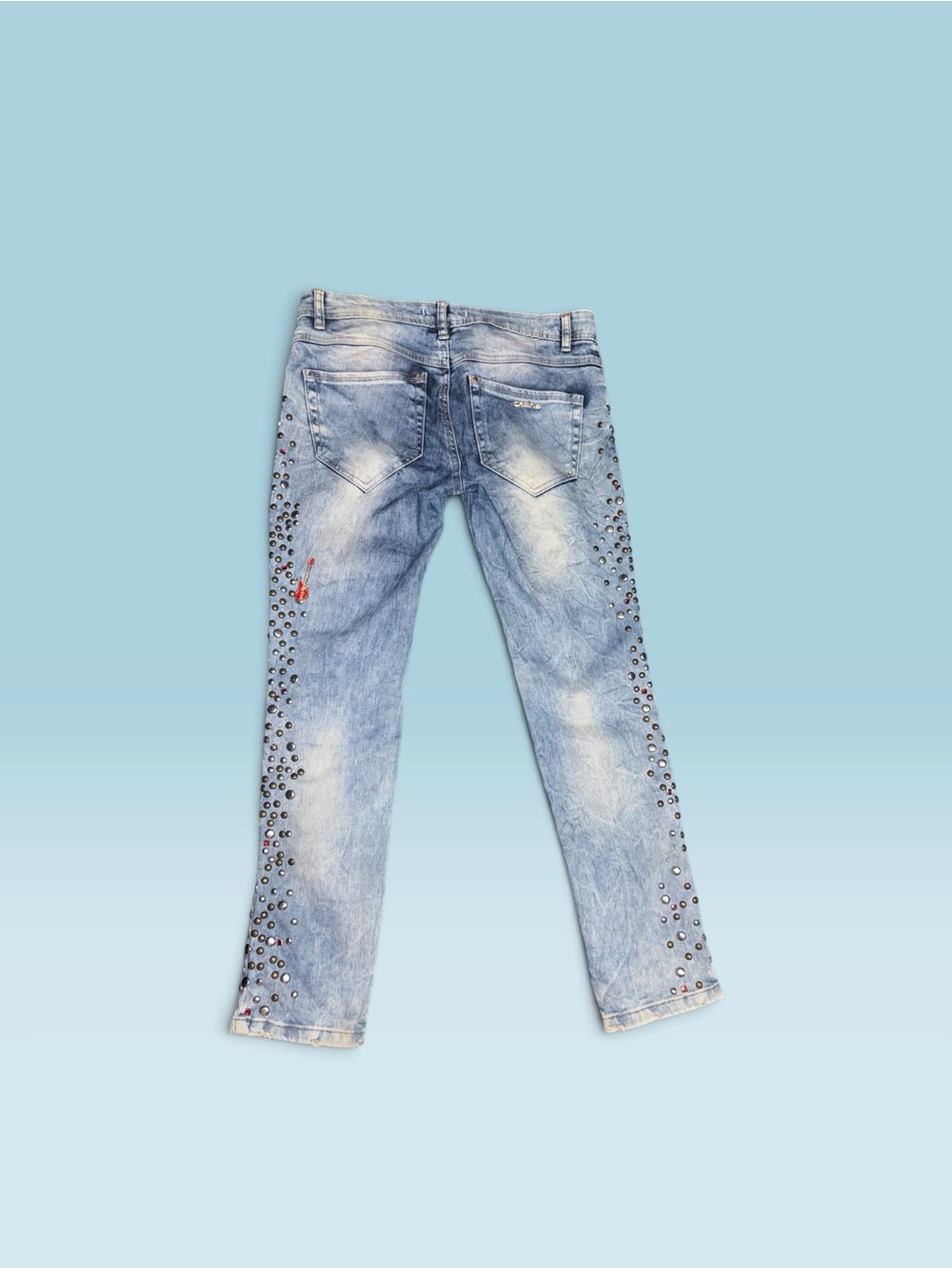 Dishe Sexy Boyfriend Luxe Embellished Jeans Size 38 MSRP $300 - Picture 4 of 9